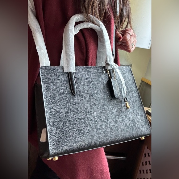 Authentic COACH 1941 pebbled leather 3 compartments 2way zip Satchel/Crosby - Picture 11 of 16